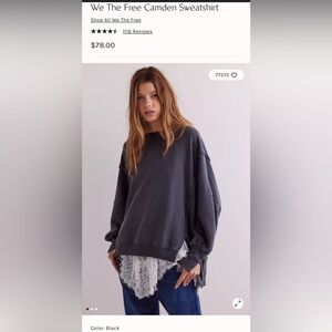 Free People Camden Sweatshirt in Green
